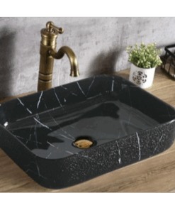Bacha de Baño Onda Rectuangular 50 cm Negra