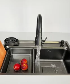 Bacha de Cocina Chef Pro All in One 76cm Gris Oscuro