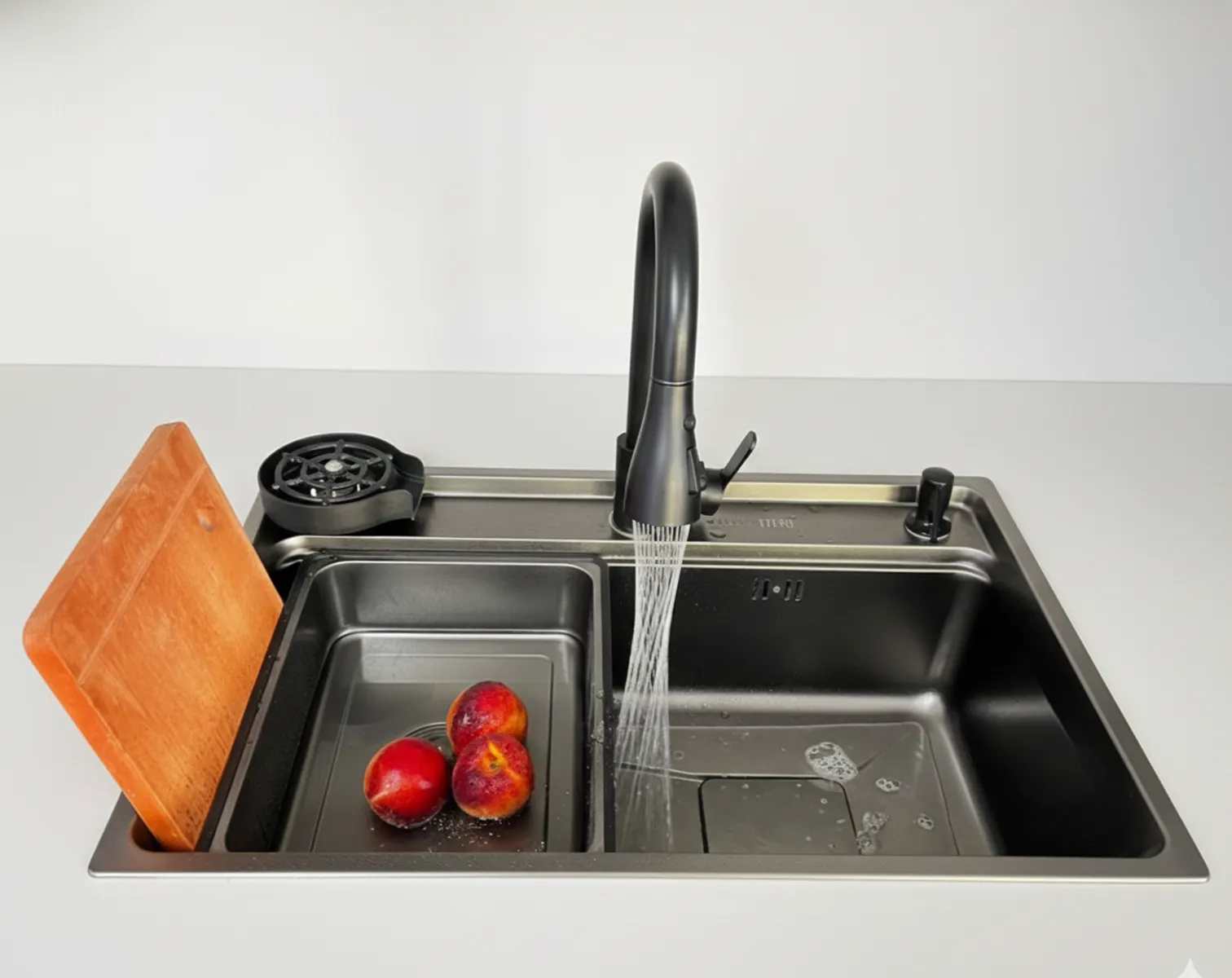 Bacha de Cocina Chef Pro All in One 76cm Gris Oscuro