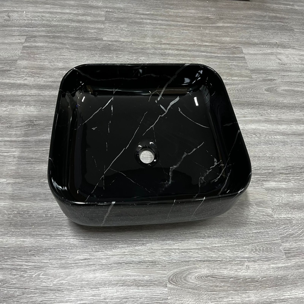 Bacha de Baño Onda Rectuangular 50 cm Negra - Imagen 2