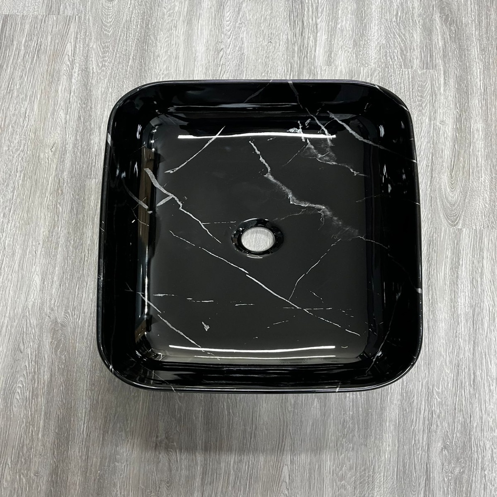 Bacha de Baño Onda Rectuangular 50 cm Negra - Imagen 4