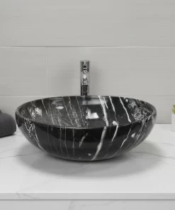 Bacha de Baño Ecobach Ovalada 60 cm Marmolada Negra