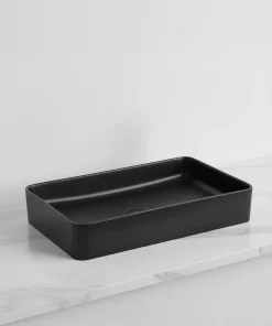Bacha de baño negra Zafira 60x34x11 cm – diseño moderno TIERI