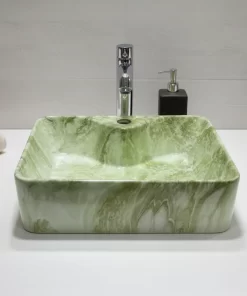 Bacha de Baño Salvia Rectangular 48 cm Verde