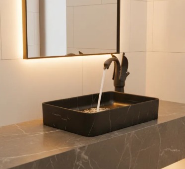 Bacha de Baño Zafira Rectangular 60 cm Negra - Imagen 2