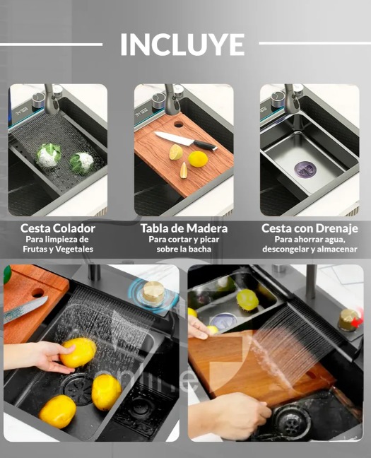 Bacha de Cocina Multifunción Silver 75cm Plateada - Imagen 3