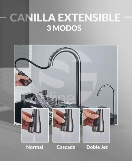 Bacha de Cocina Multifunción Silver 75cm Plateada - Imagen 5