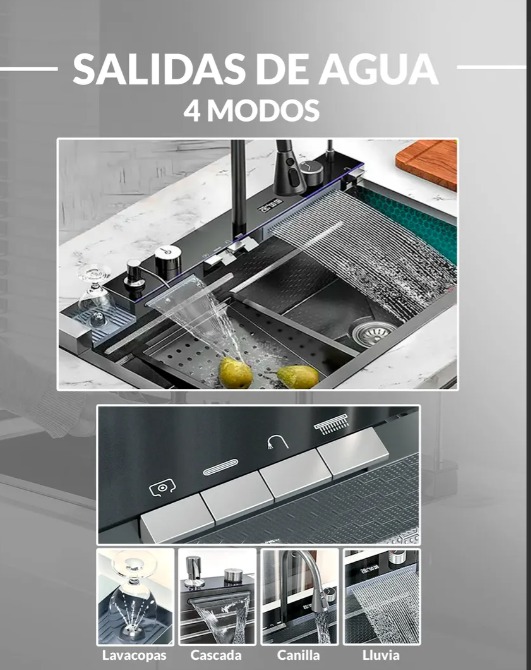 Bacha de Cocina Multifunción Silver 75cm Plateada - Imagen 6